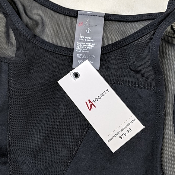 Black mesh sports bra see through mesh back - Picture 5 of 6